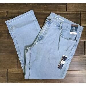 George Mens Jeans Light Blue Denim Regular Fit Size 40 x 32 NEW Stretch Eco